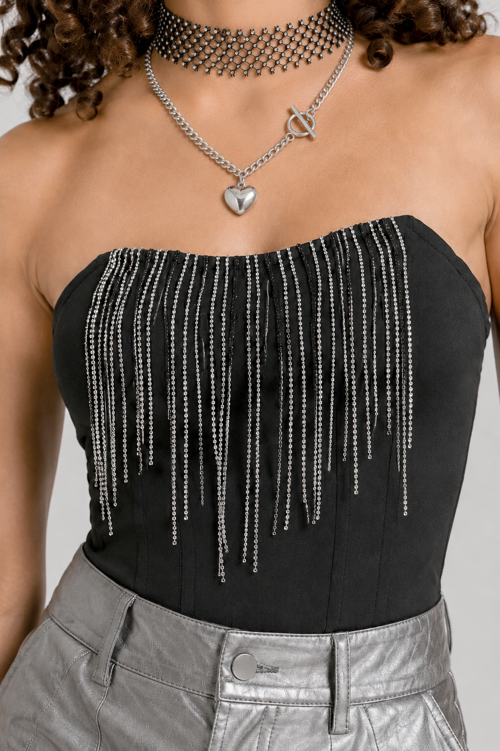 TOP + SHORT + CHARM + SET COLLARES