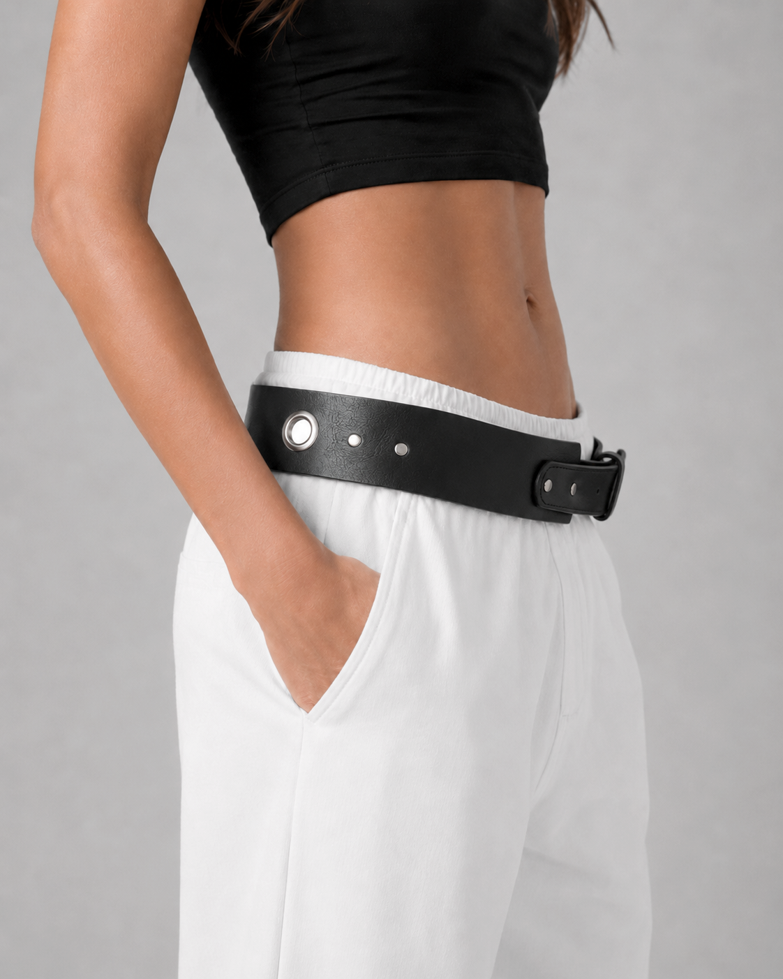 Cinturón Eyelets Black
