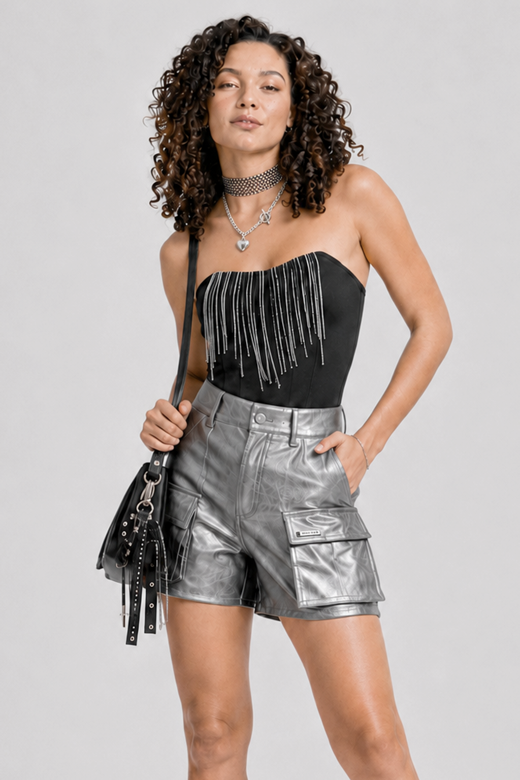 TOP + SHORT + CHARM + SET COLLARES