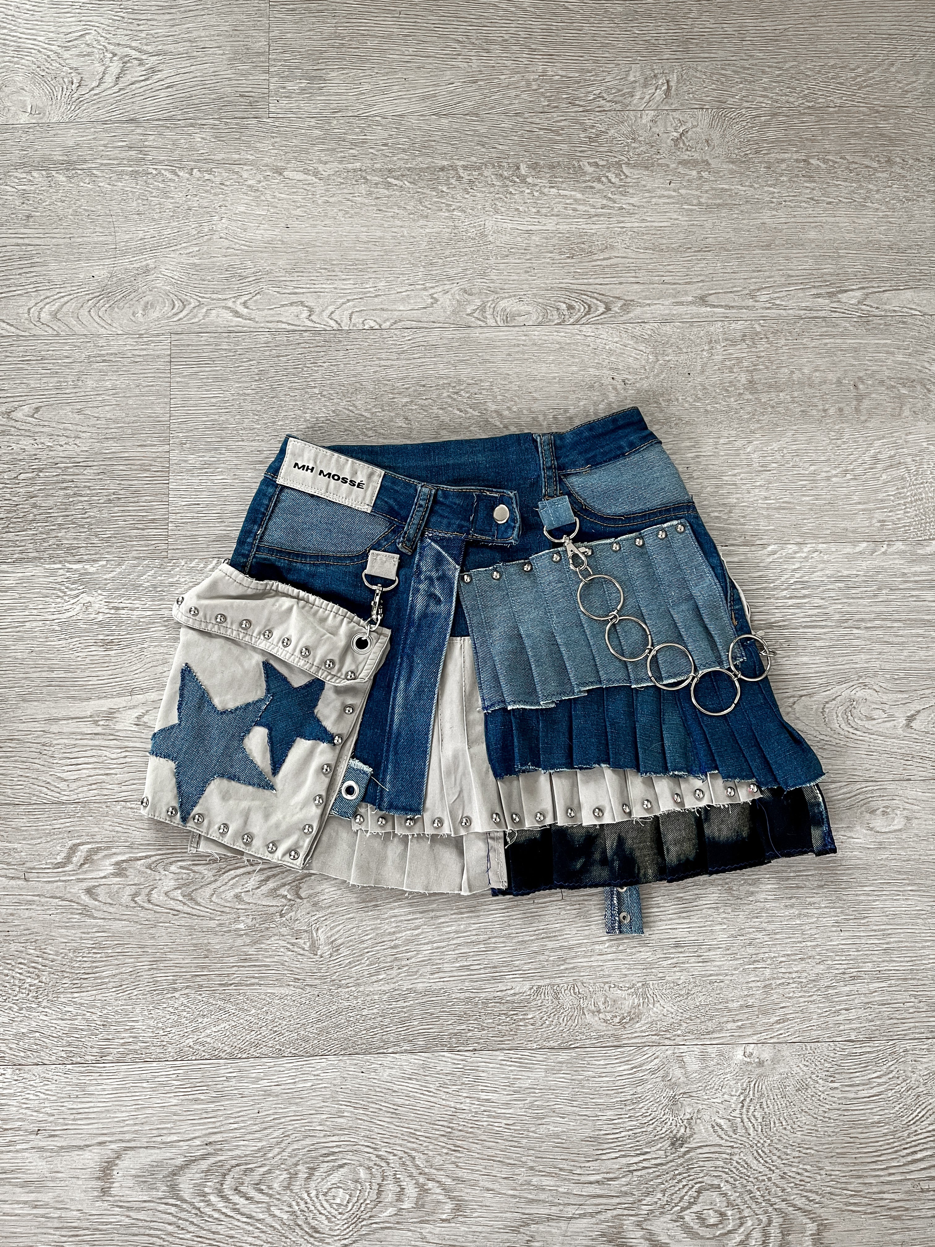 MINI FALDA FLOWER JEANS (one of a kind)