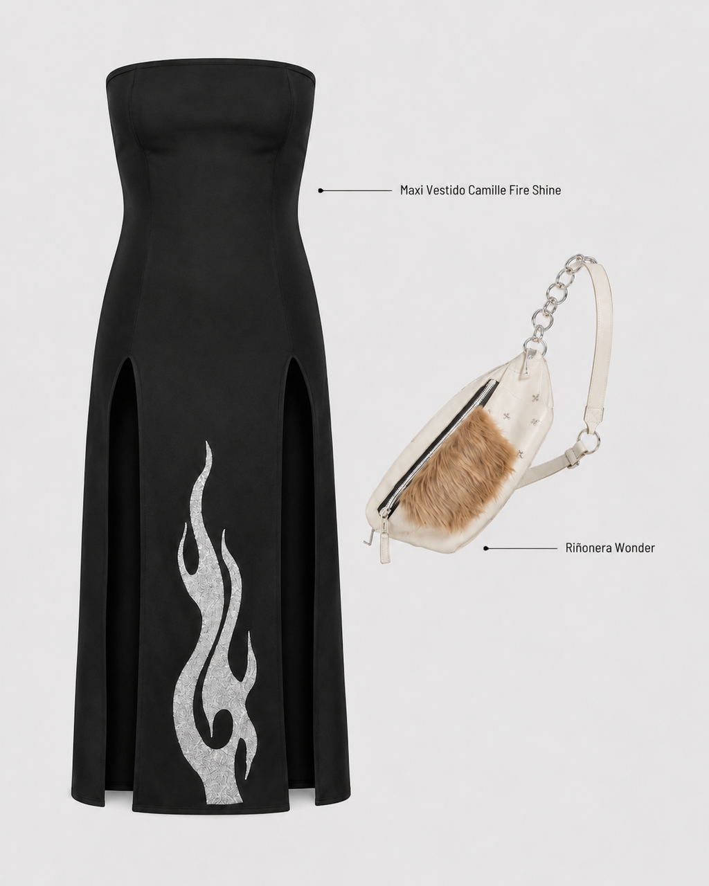 MAXI VESTIDO FIRE + RIÑONERA WONDER