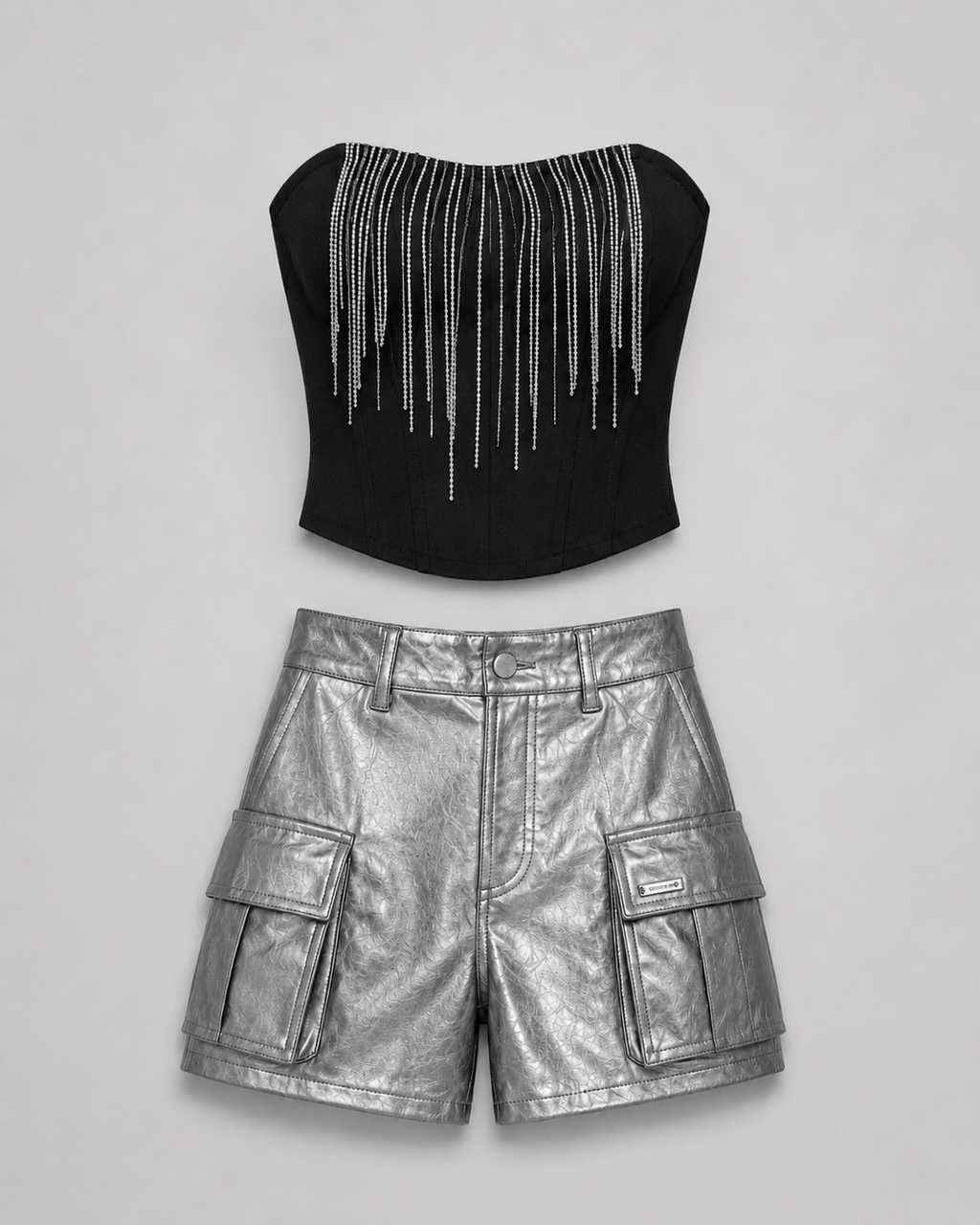 TOP + SHORT + CHARM + SET COLLARES